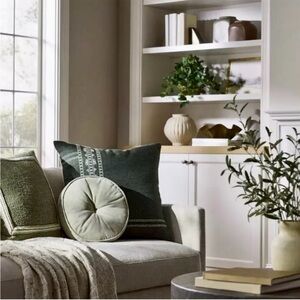 COPY - Threshold with Studio McGee Oversized Embroidered Pillow, Green